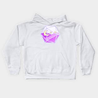 D20 Moon and Stars Kids Hoodie